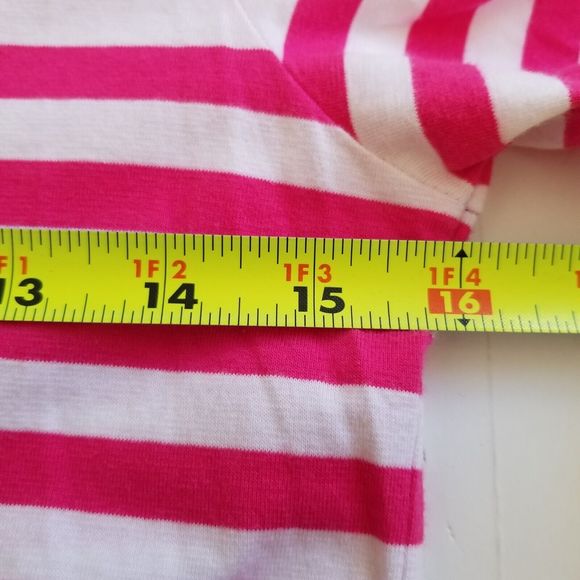 Florence Eiseman Studio 342 Dress Girls 16 Pink White Striped Navy Blue - Picture 7 of 12